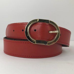 Red Leather Belt by Taurus Leather
